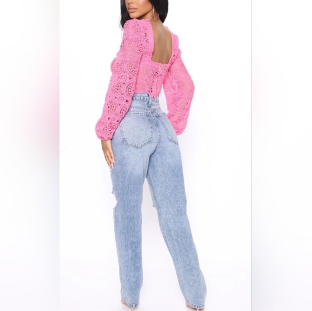 Fashion Nova 'She's A Riot's" Non Stretch Super High Rise Straight Leg Jeans - Picture 5 of 8
